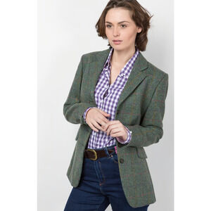 Rydale Lizzie Long Tweed Blazer US 4 British Wool Equestrian Riding Jacket NEW